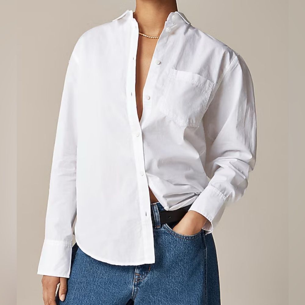 J.Crew Garçon classic shirt in cotton poplin NWT Size 00